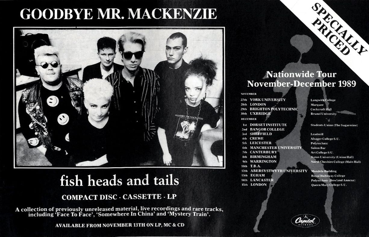 Goodby Mr Mackenzie - 1989 UK tour
