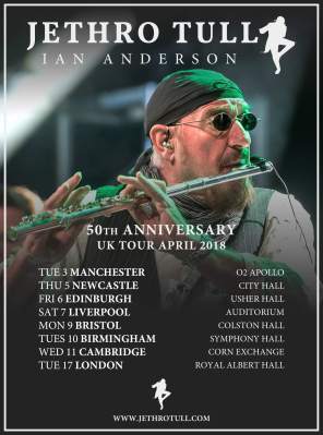Jethro Tull 50 Anniversary UK Tour 2018