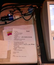 Set list for mixing desk - not followed!!