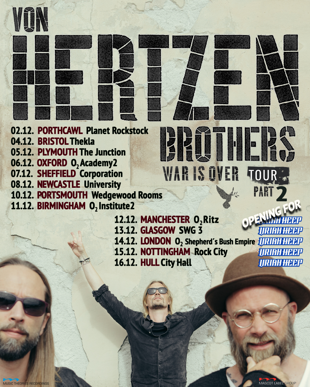 Von Hertzen Brothers 2018 UK Tour
